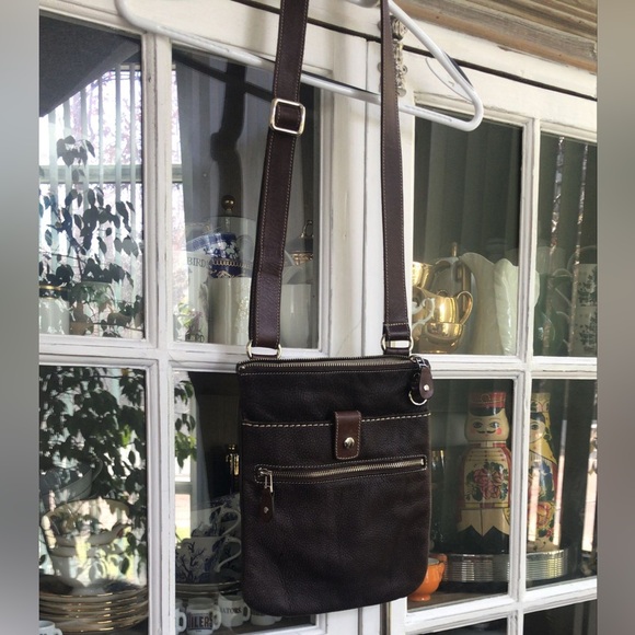 ROOTS Chestnut Brown Leather Bag - Picture 1 of 4